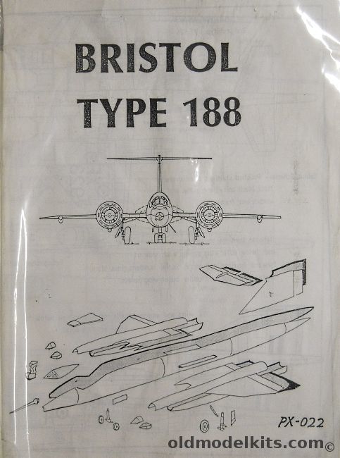 Maintrack 1/72 Bristol T.188 (Type 188) Hypersonic Research Aircraft - Bagged, PX-022 plastic model kit